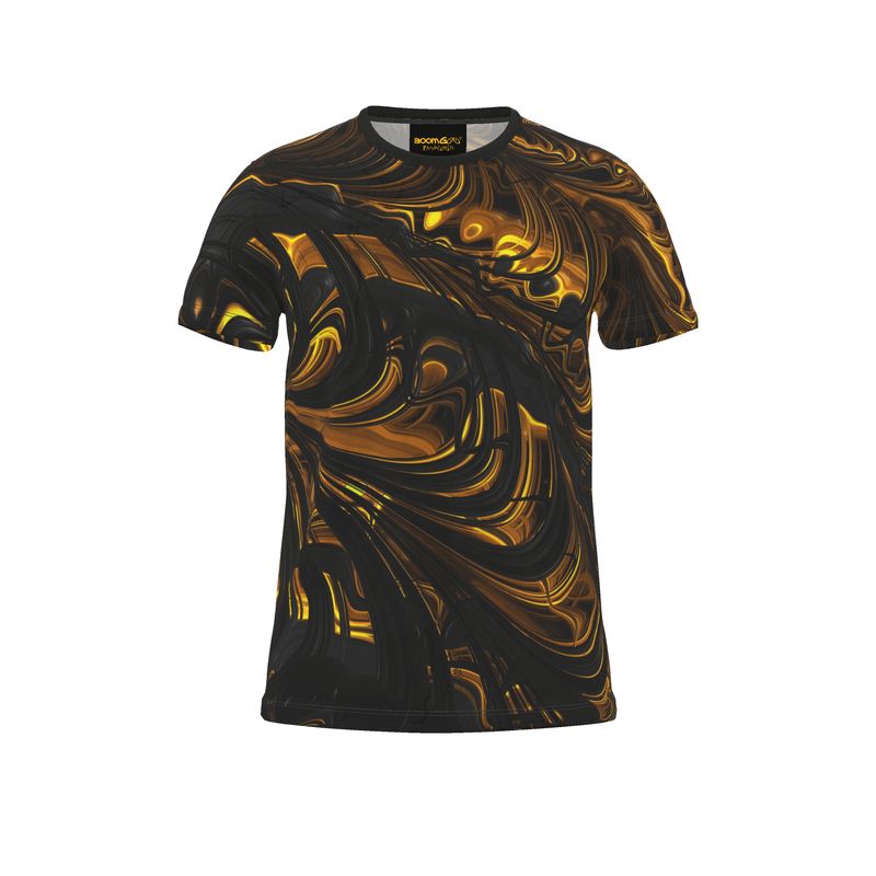 BoomGoo® T-shirt (unisex) "Black Gold Flow" I