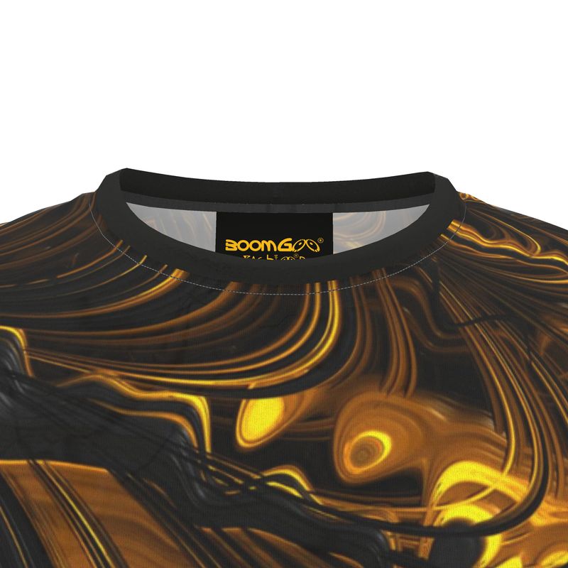 BoomGoo® T-shirt (unisex) "Black Gold Flow" I