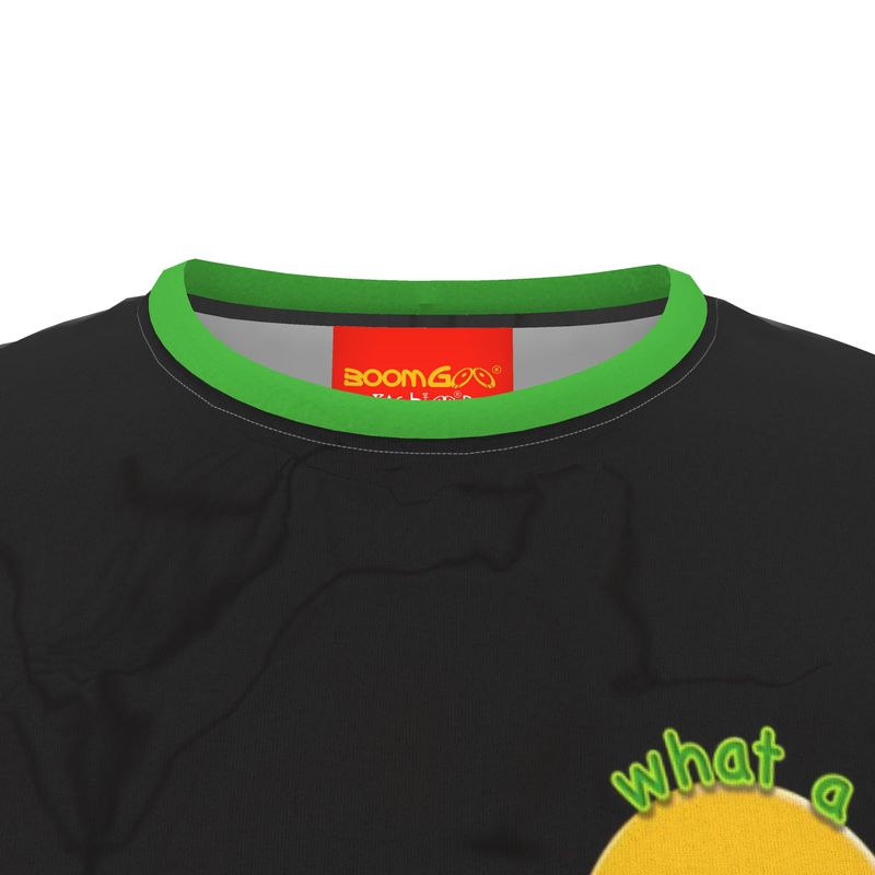 BoomGoo® T-shirt (unisex) "Happy" 17 What a Wonderful World - black