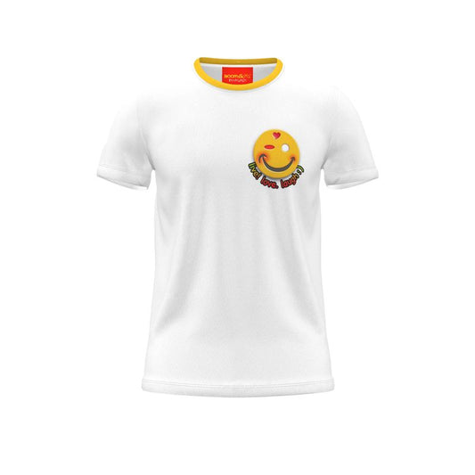 BoomGoo® T-shirt (unisex) "Happy" 18 Live! Love. Laugh ; )