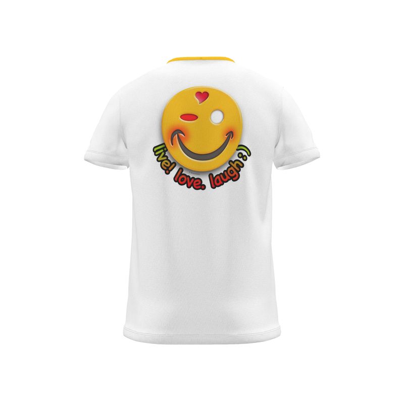 BoomGoo® T-shirt (unisex) "Happy" 18 Live! Love. Laugh ; )