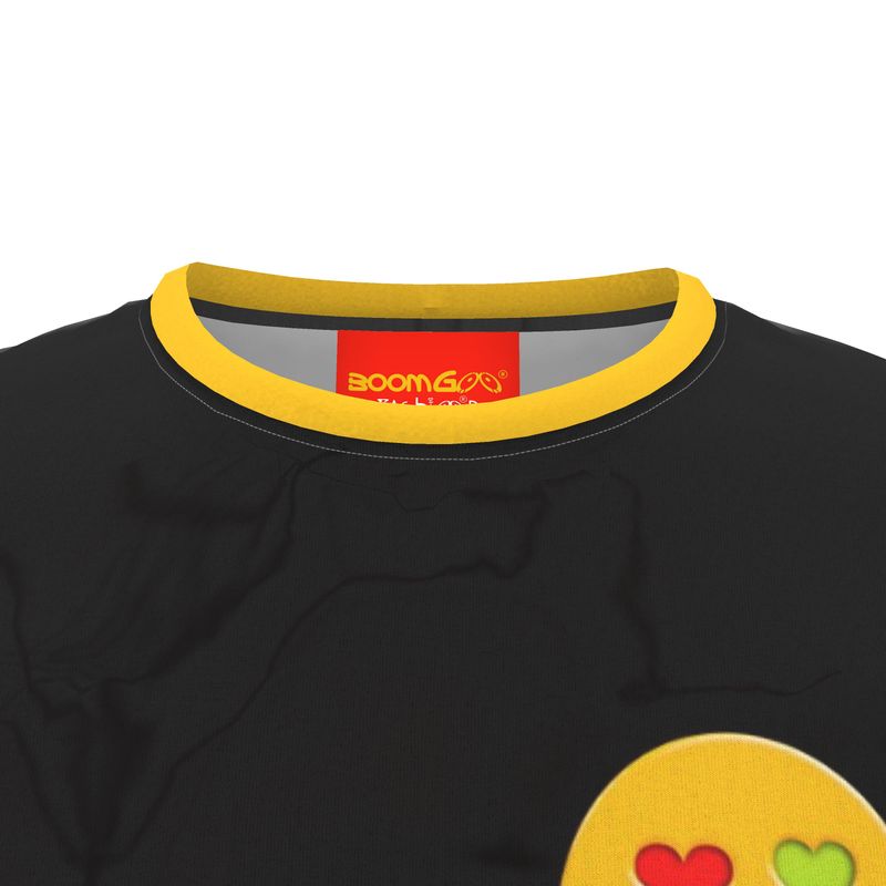 BoomGoo® T-shirt (unisex) "Happy" 19 Live! Love. Laugh ; ) - black