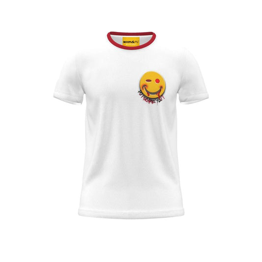BoomGoo® T-shirt (unisex) "Happy" 21 Do I Scare You?"