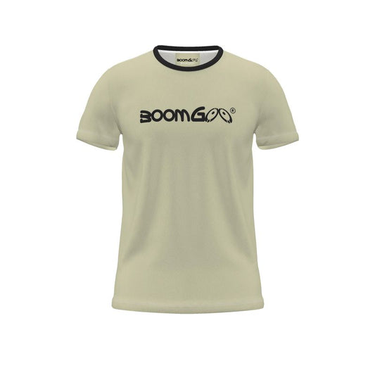 BoomGoo® T-shirt (unisex) cool brand logo 1c black on beige