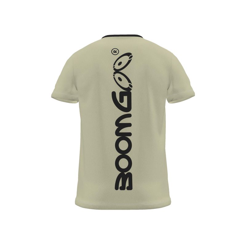 BoomGoo® T-shirt (unisex) cool brand logo 1c black on beige