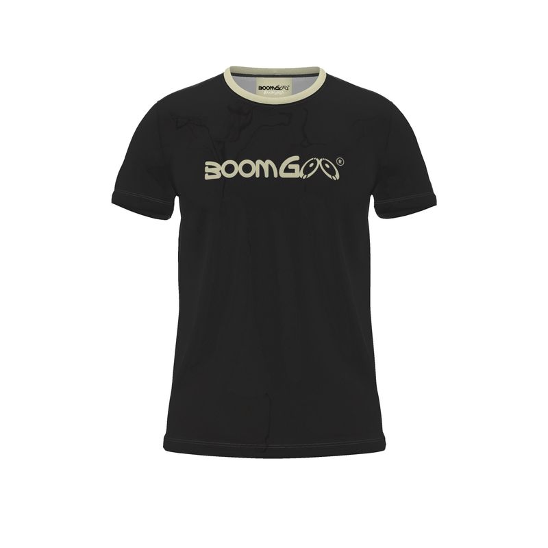 BoomGoo® T-shirt (unisex) cool brand logo 1d beige on black