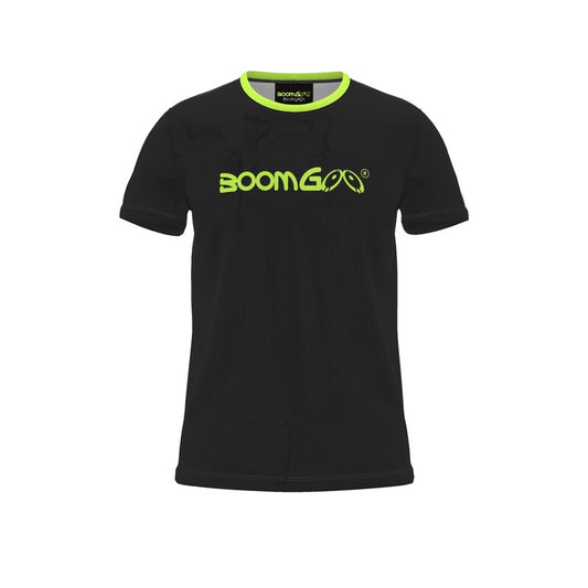 BoomGoo® T-shirt (unisex) cool brand logo 1g green neon on black