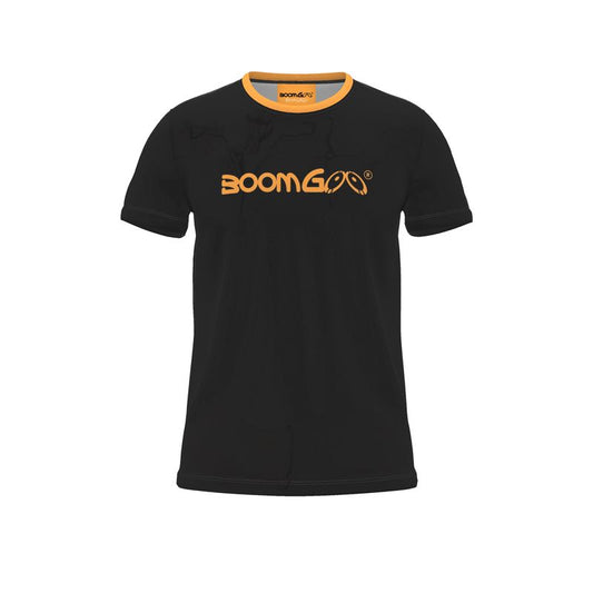 BoomGoo® T-shirt (unisex) cool brand logo 1o orange on black