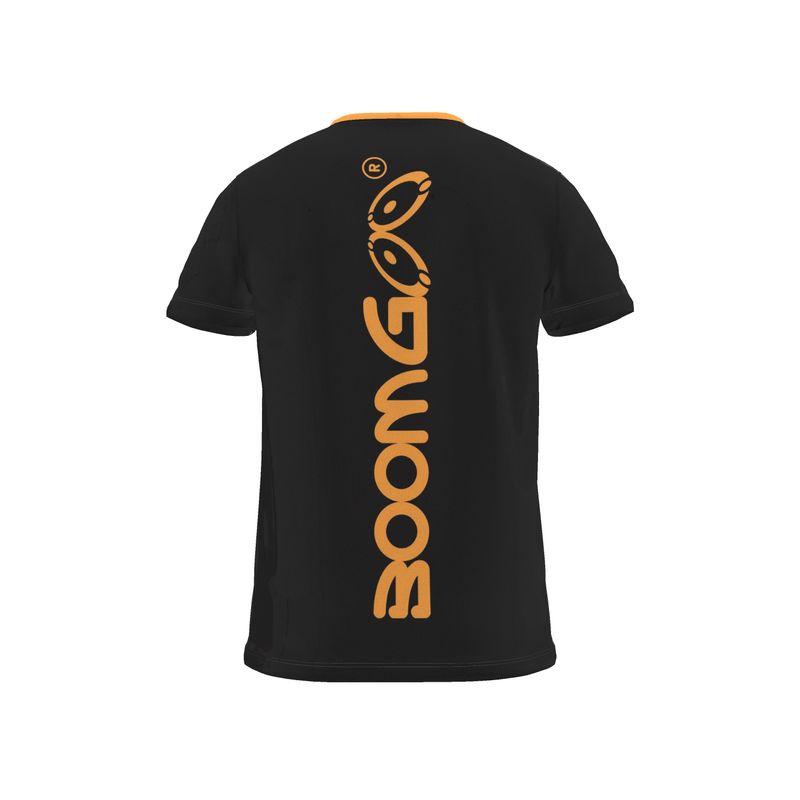 BoomGoo® T-shirt (unisex) cool brand logo 1o orange on black