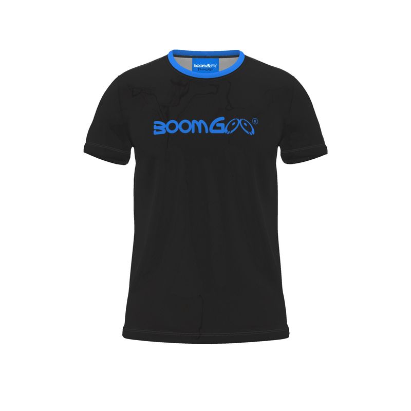BoomGoo® T-shirt (unisex) cool brand logo 1bl blue on black
