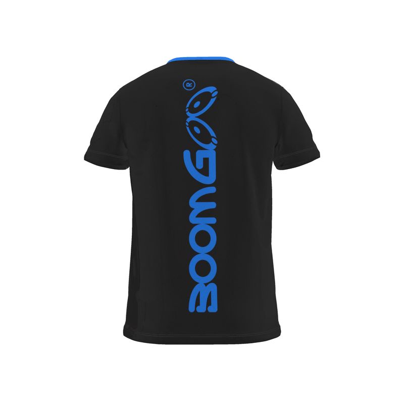 BoomGoo® T-shirt (unisex) cool brand logo 1bl blue on black
