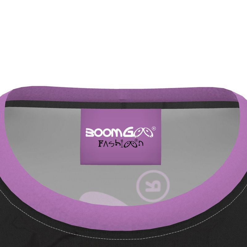 BoomGoo® T-shirt (unisex) cool brand logo 1p purple on black