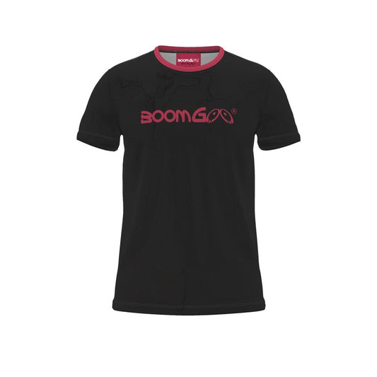 BoomGoo® T-shirt (unisex) cool brand logo 1rw red wine on black