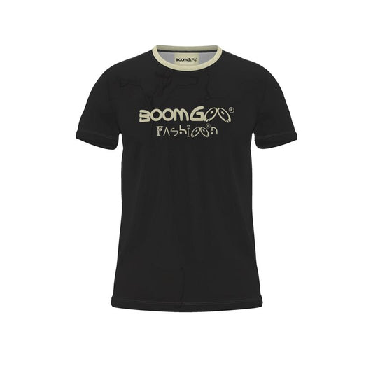 BoomGoo® T-shirt (unisex) cool brand logo 1d BG Fashion beige on black