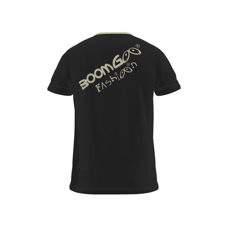 BoomGoo® T-shirt (unisex) cool brand logo 1d BG Fashion beige on black