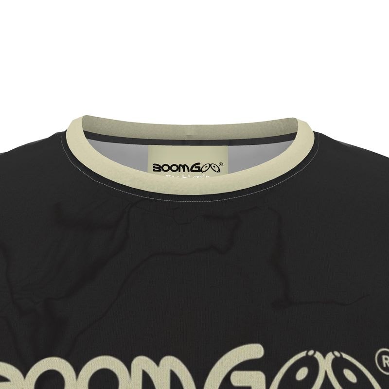 BoomGoo® T-shirt (unisex) cool brand logo 1d BG Fashion beige on black
