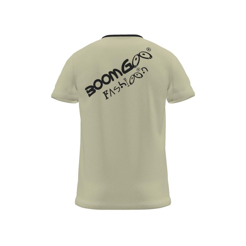 BoomGoo® T-shirt (unisex) cool brand logo 1c BG Fashion black on beige