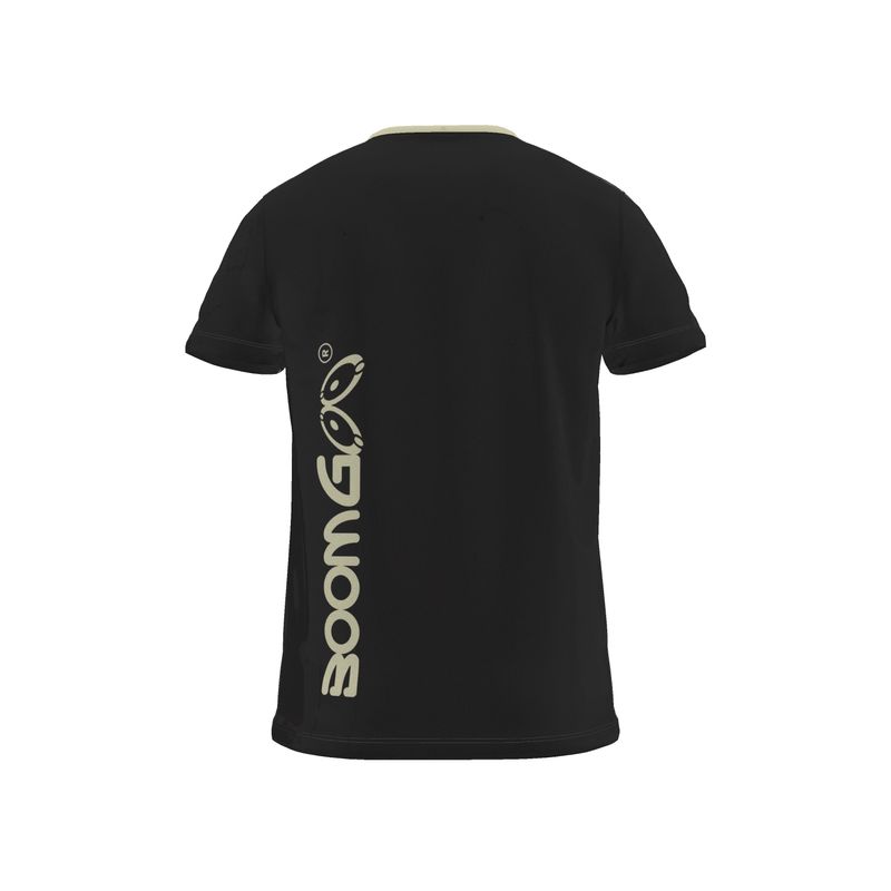 BoomGoo® T-shirt (unisex) cool brand logo 10d beige ufo on black