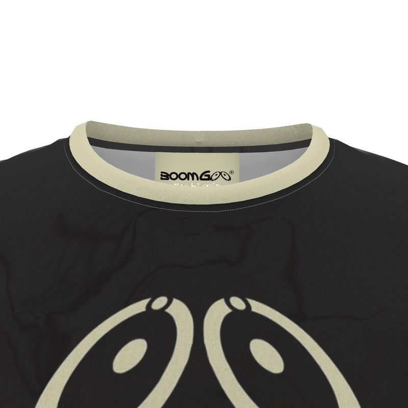 BoomGoo® T-shirt (unisex) cool brand logo 10d beige ufo on black