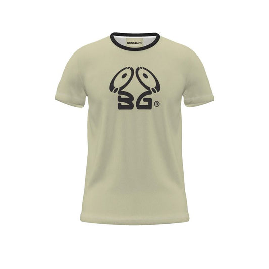 BoomGoo® T-shirt (unisex) cool brand logo 9c black ufo on beige