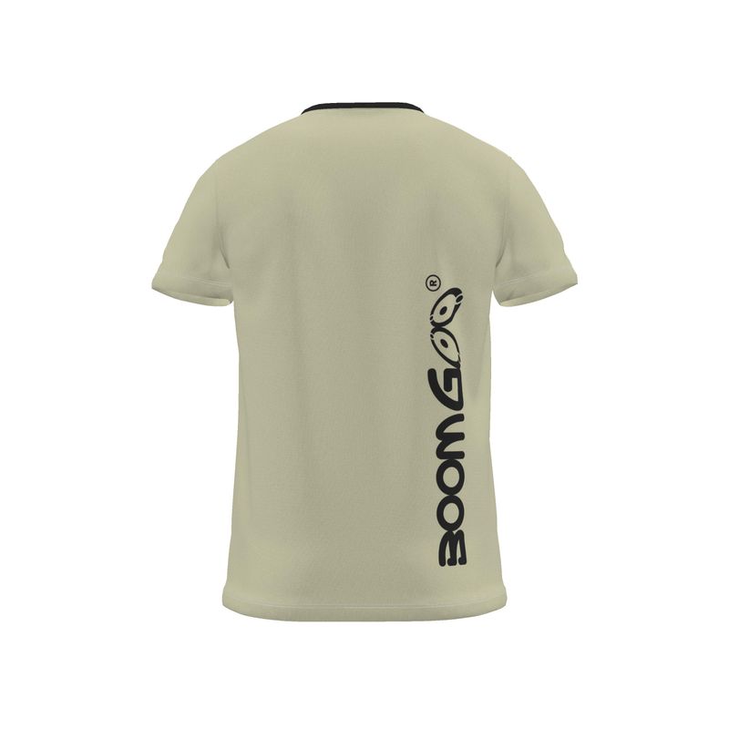 BoomGoo® T-shirt (unisex) cool brand logo 9c black ufo on beige