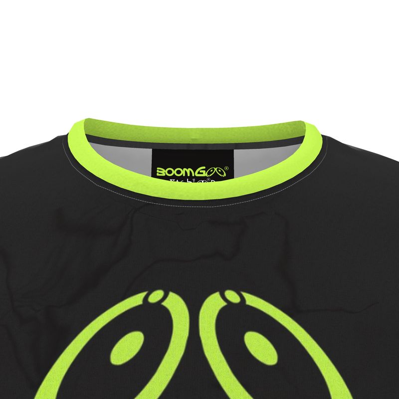 BoomGoo® T-shirt (unisex) cool brand logo 9b neon ufo on black