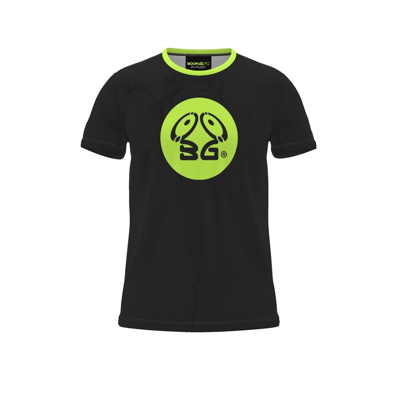 BoomGoo® T-shirt (unisex) cool brand logo 10b neon ufo sphere on black