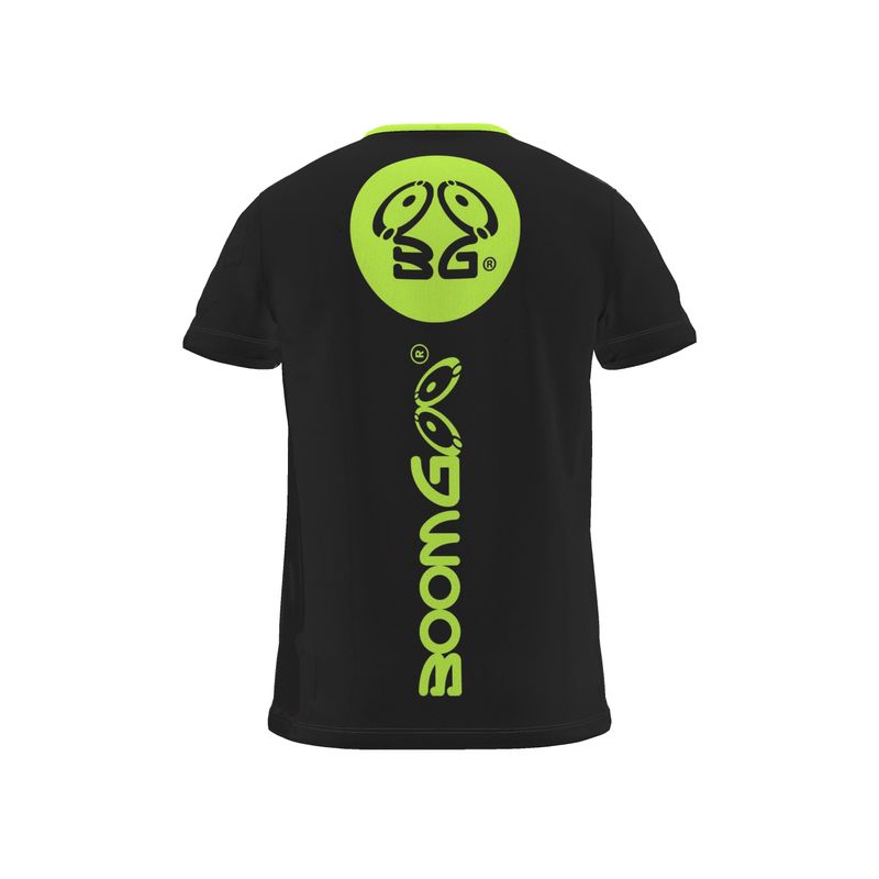 BoomGoo® T-shirt (unisex) cool brand logo 10b neon ufo sphere on black