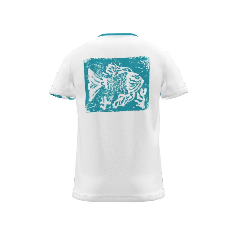 BoomGoo® T-shirt (unisex) Kids' Drawings "Fish" I 2 Blue