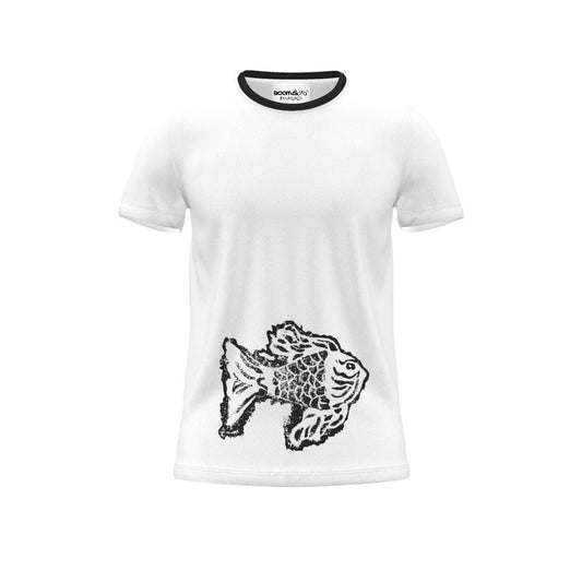 BoomGoo® T-shirt (unisex) Kids' Drawings "Fish" I 3 Black