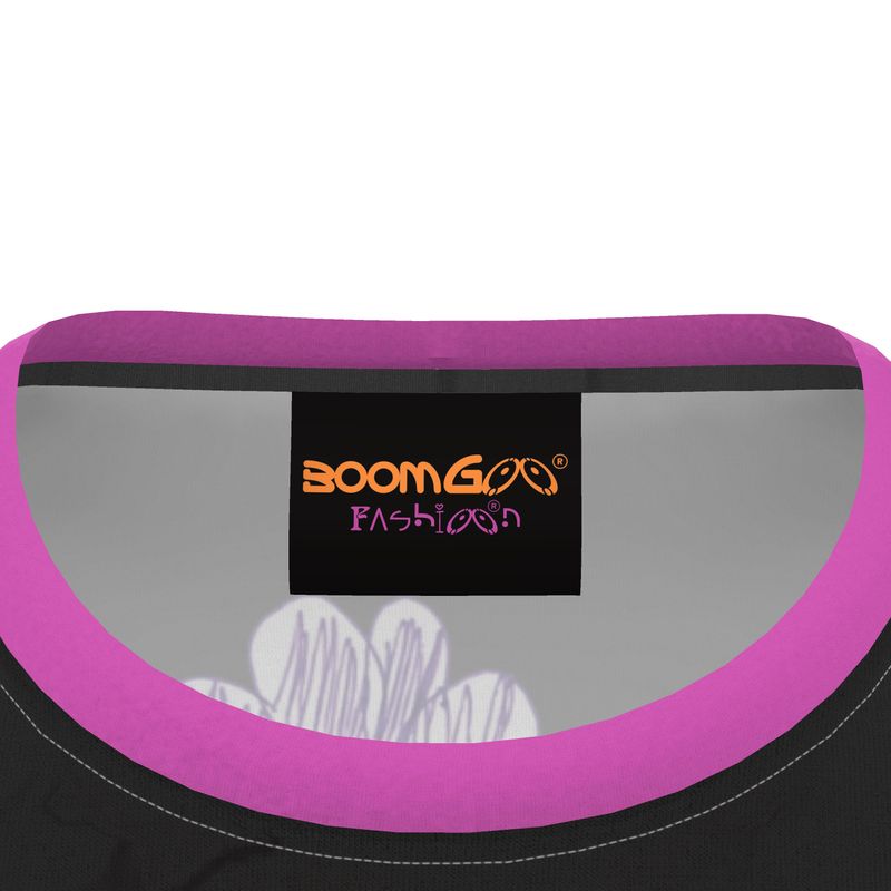 BoomGoo® T-shirt (unisex) Kids' Drawings "Flower Vase" 1b black