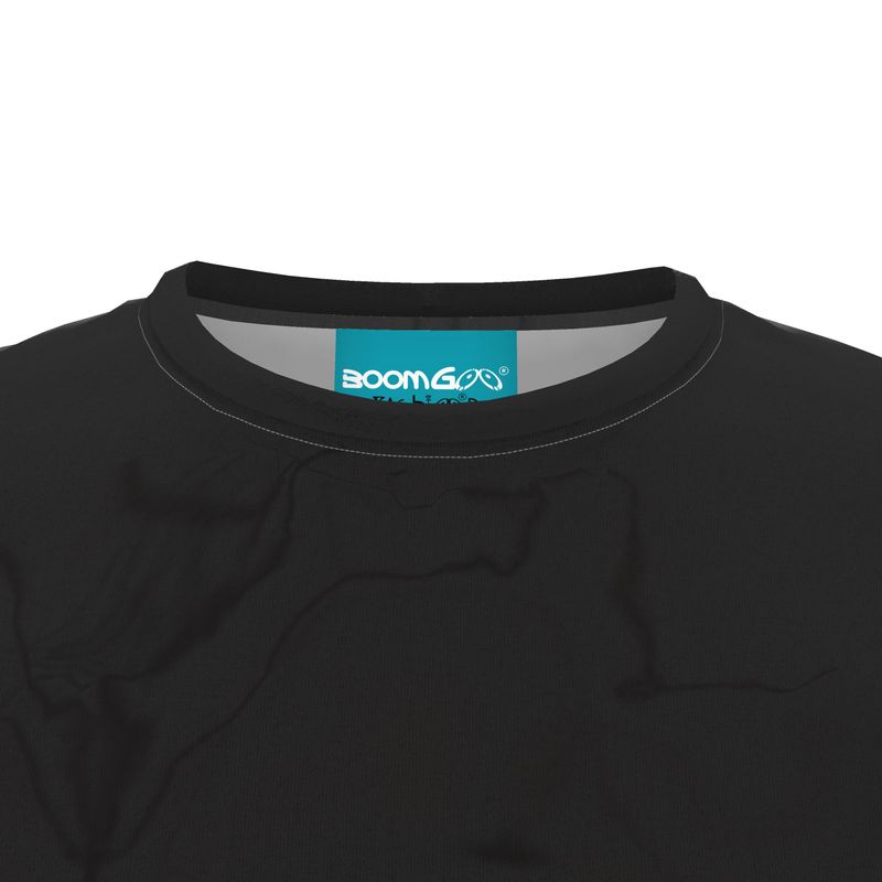 BoomGoo® T-shirt (unisex) Kids' Drawings "Fish" I 4 Blue on black