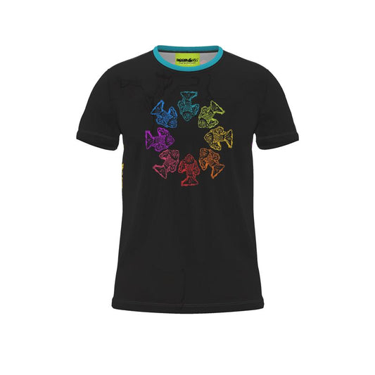 BoomGoo® T-shirt (unisex) Kids' Drawings "Fish" I 5b World on black