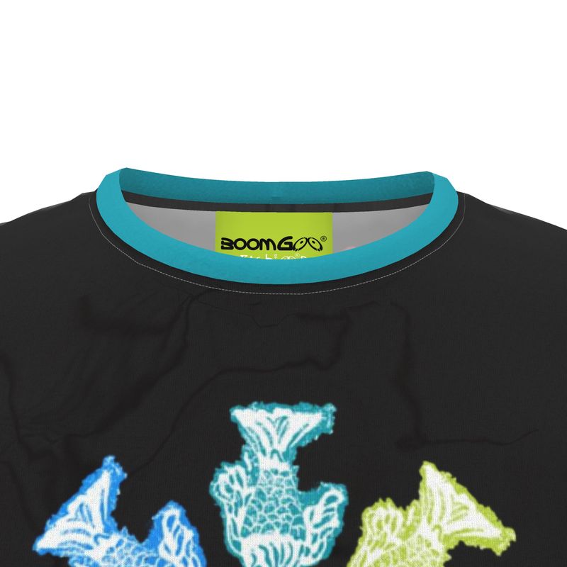 BoomGoo® T-shirt (unisex) Kids' Drawings "Fish" I 5bw World on black