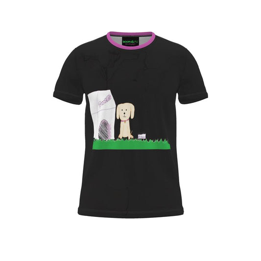 BoomGoo® T-shirt (unisex) Kids' Drawings "Dog" I Princess on black