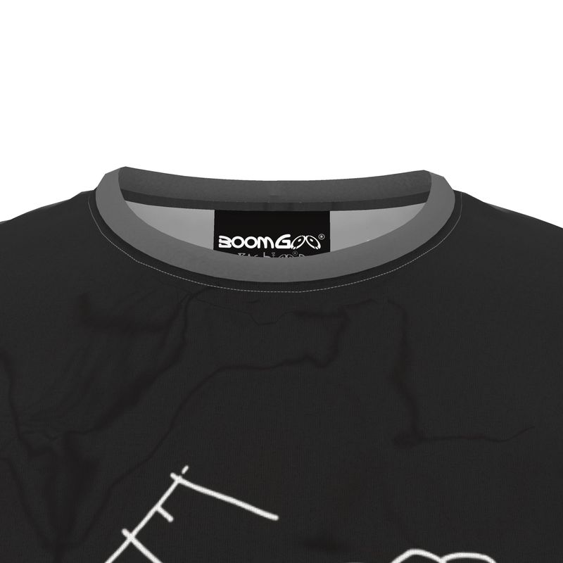 BoomGoo® T-shirt (unisex) Kids' Drawings "Giraffe" 1b on black
