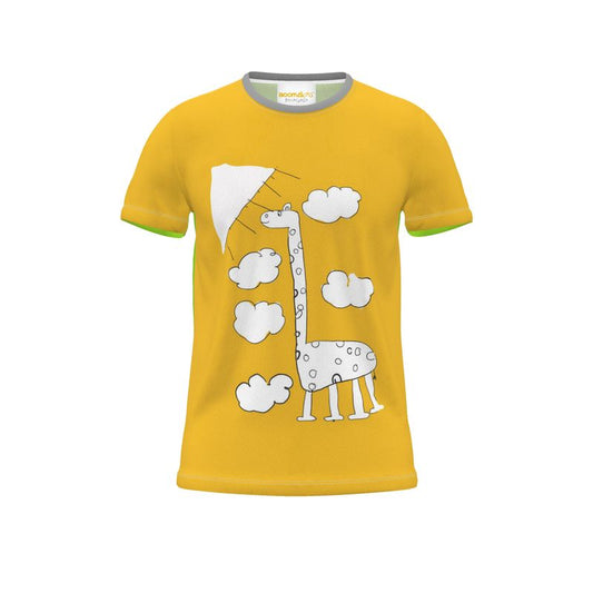 BoomGoo® T-shirt (unisex) Kids' Drawings "Giraffe" 1 yellow/green ; )