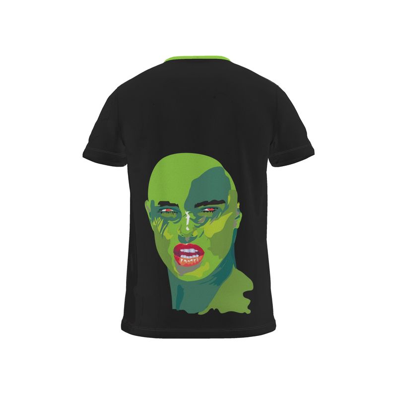 BoomGoo® T-shirt (unisex) pop art "LadyFunk" 1b on black