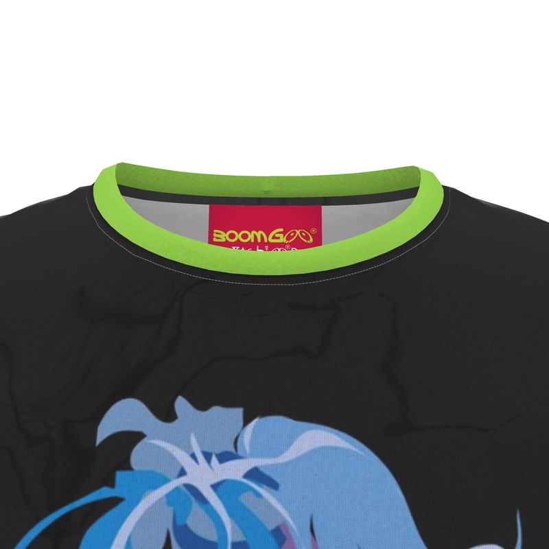 BoomGoo® T-shirt (unisex) pop art "LadyFunk" 1b on black