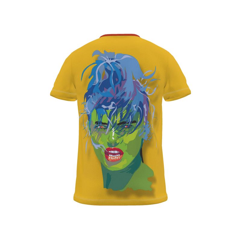 BoomGoo® T-shirt (unisex) pop art "LadyFunk" 1m on mustard