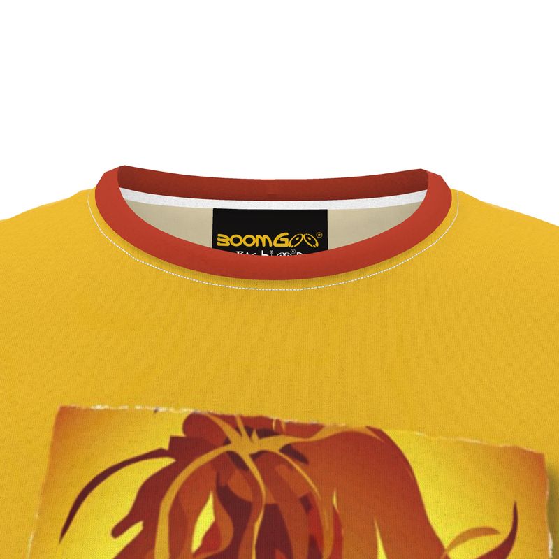 BoomGoo® T-shirt (unisex) pop art "LadyFunk" 1m on mustard