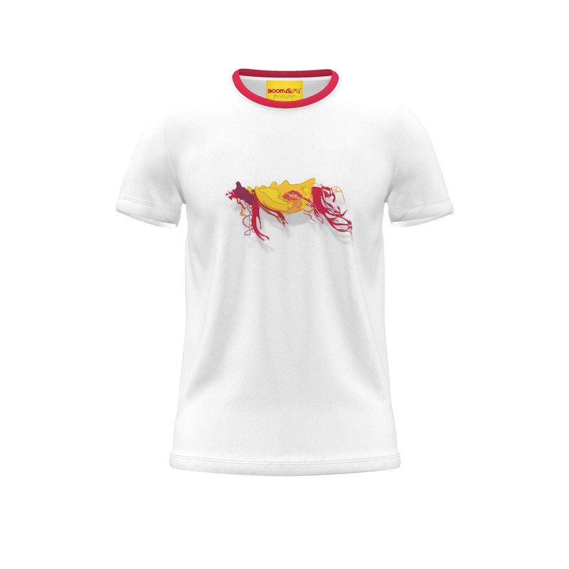 BoomGoo® T-shirt (unisex) pop art "LadyBlues" 1rc red