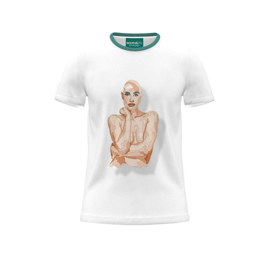 BoomGoo® T-shirt (unisex) pop art "Cheveux Nue" 1ns nue sketch