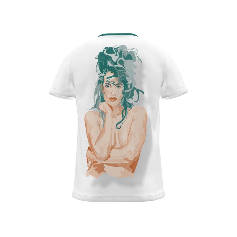 BoomGoo® T-shirt (unisex) pop art "Cheveux Nue" 1bs bust sketch