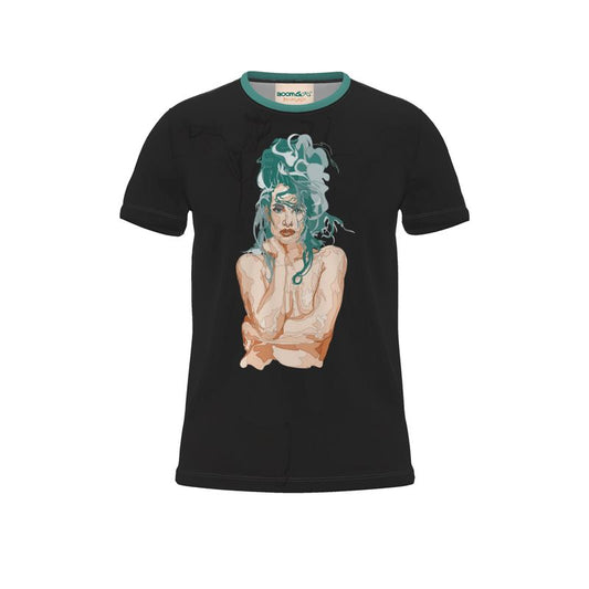 BoomGoo® T-shirt (unisex) pop art "Cheveux Nue" 1sb sketch on black