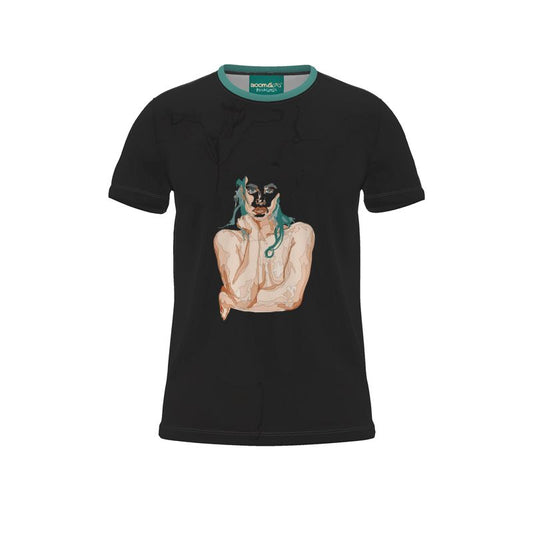 BoomGoo® T-shirt (unisex) pop art "Cheveux Nue" 1csb crop sketch black