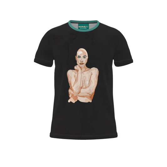 BoomGoo® T-shirt (unisex) pop art "Cheveux Nue" 1ns nue sketch black