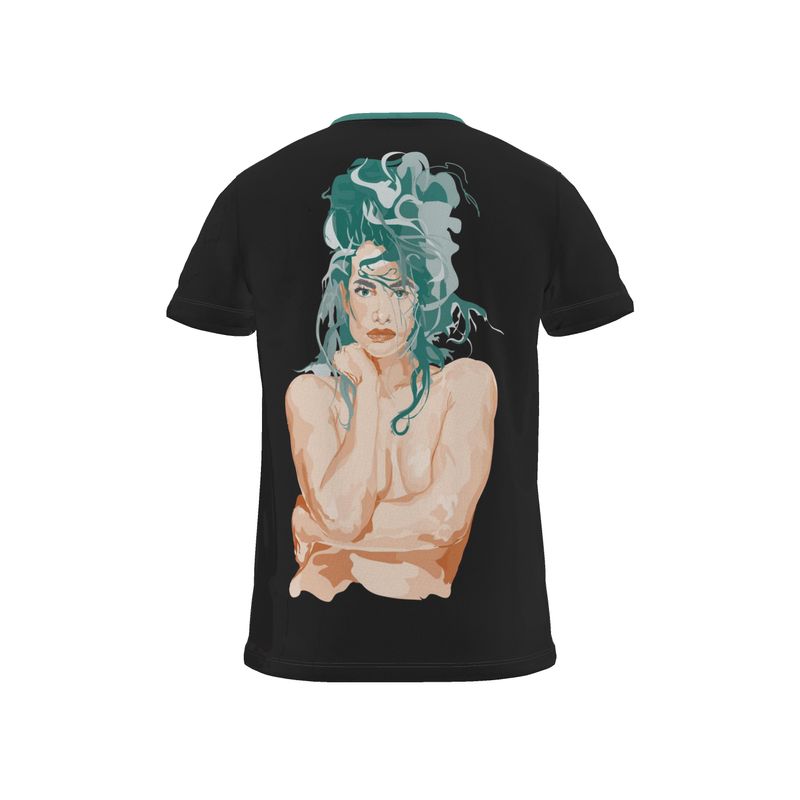 BoomGoo® T-shirt (unisex) pop art "Cheveux Nue" 1ns nue sketch black