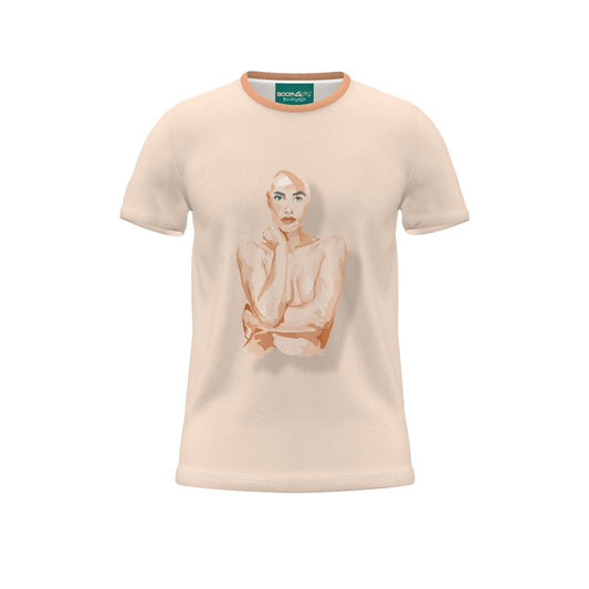 BoomGoo® T-shirt (unisex) pop art "Cheveux Nue" 1np nue on pink