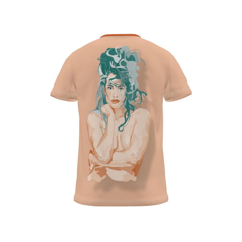 BoomGoo® T-shirt (unisex) pop art "Cheveux Nue" 1nsp nue sketch pink
